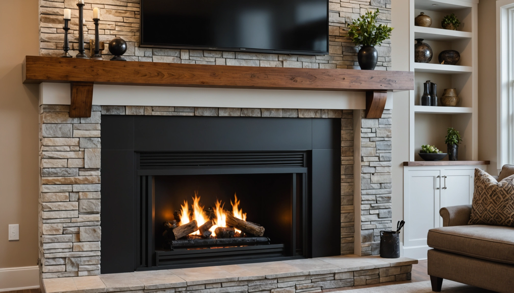 fireplace facade remodel Kirkland WA | slot 2