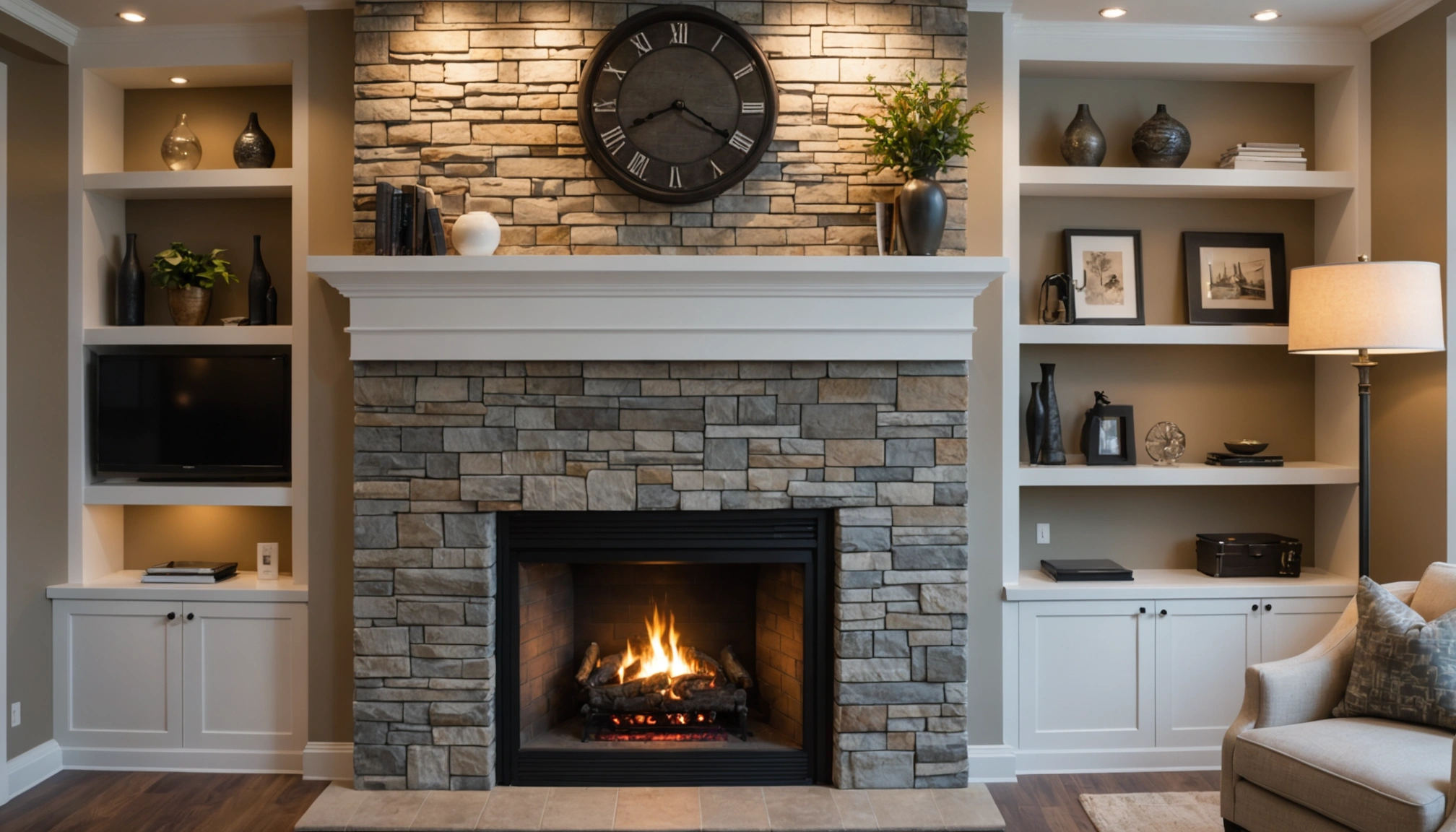 fireplace facade remodel Kirkland WA | slot 2