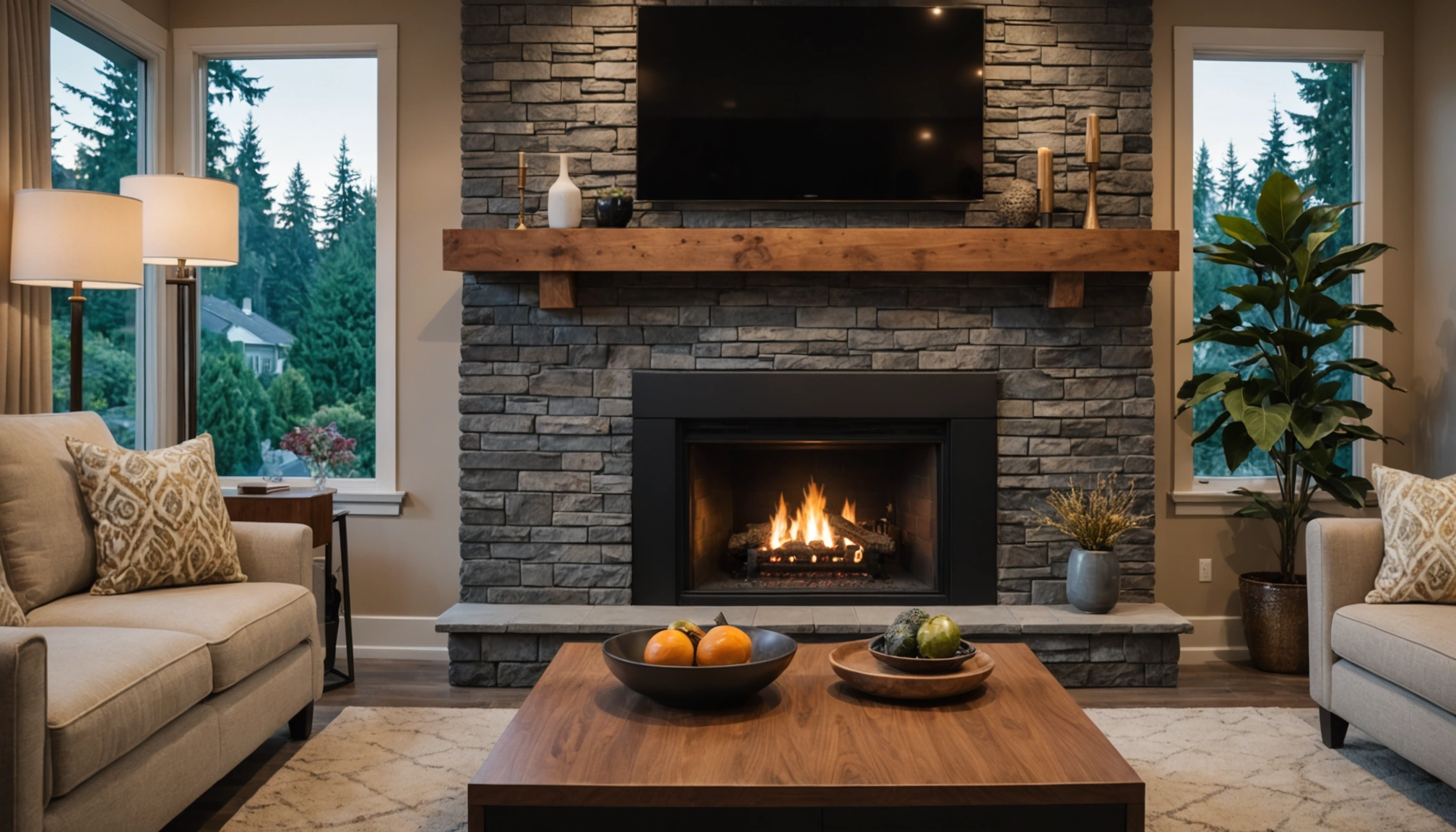 fireplace facade remodel Kirkland WA | slot 3