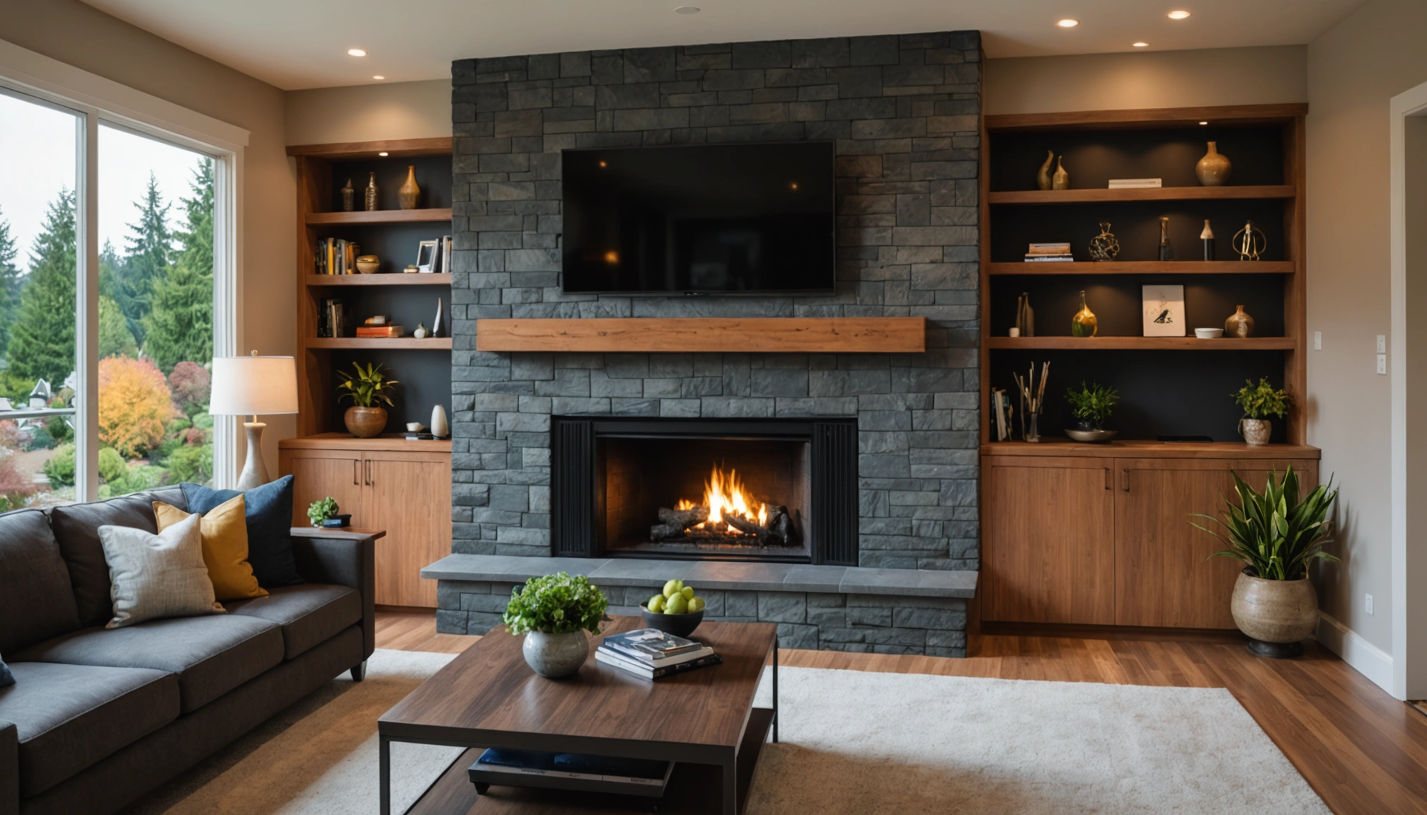 fireplace facade remodel Kirkland WA | slot 3